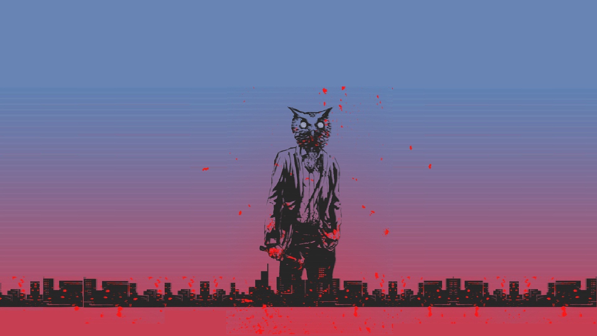 tapete 8 bits,himmel,rot,rosa,stadt,illustration