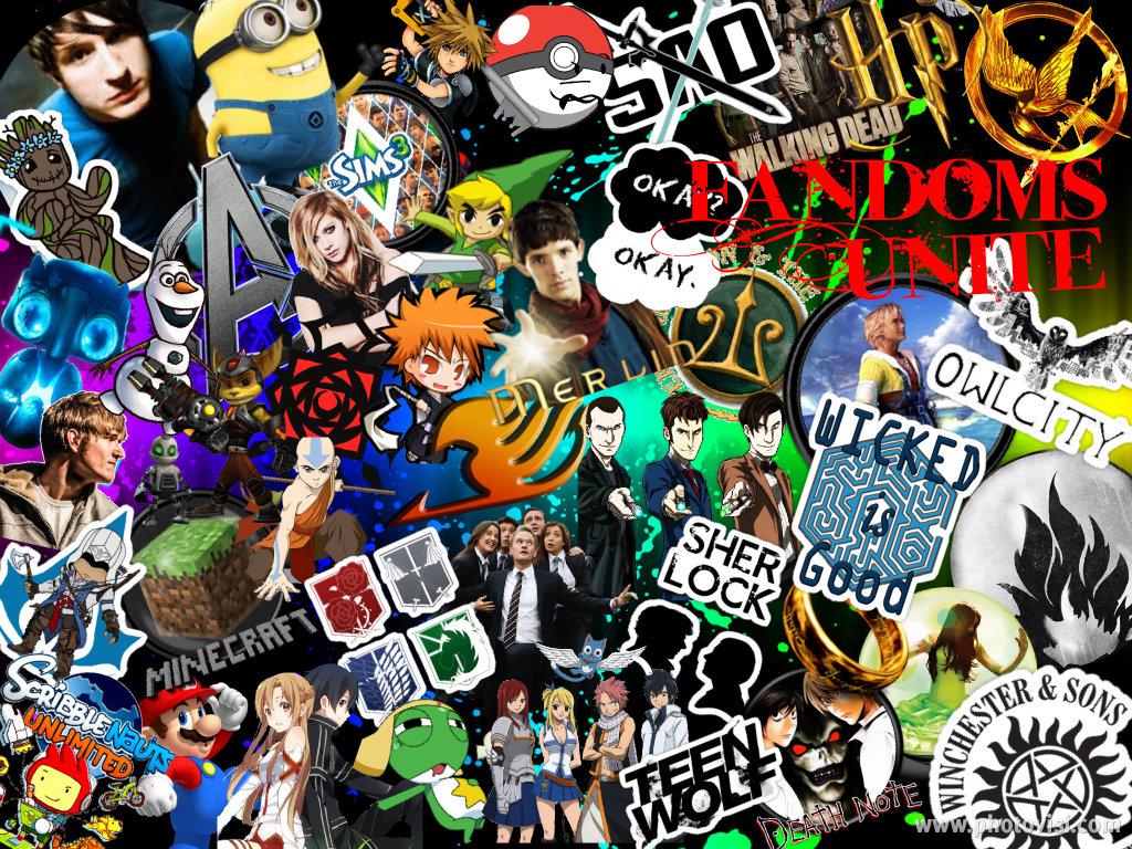 fandom wallpapers,collage,graphic design,cartoon,art,photomontage