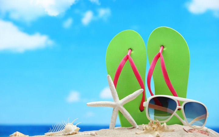 flip flop wallpaper,vacation,summer,sky,beach,azure (#335378 ...