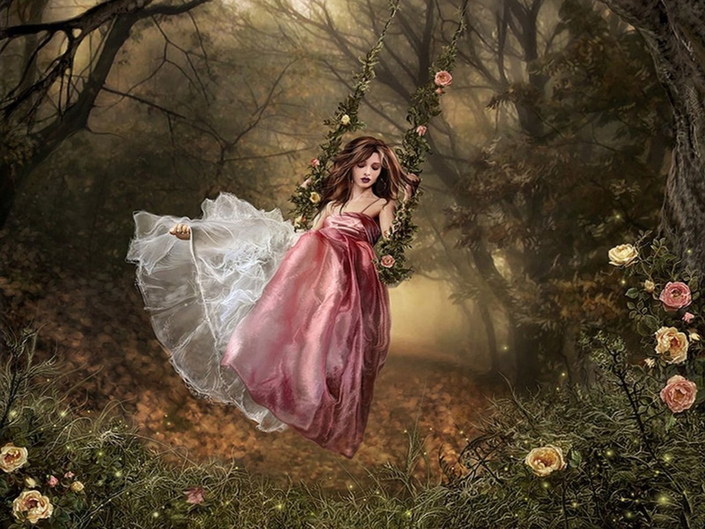 fairy forest wallpaper,people in nature,fictional character,pink,spring,cg artwork