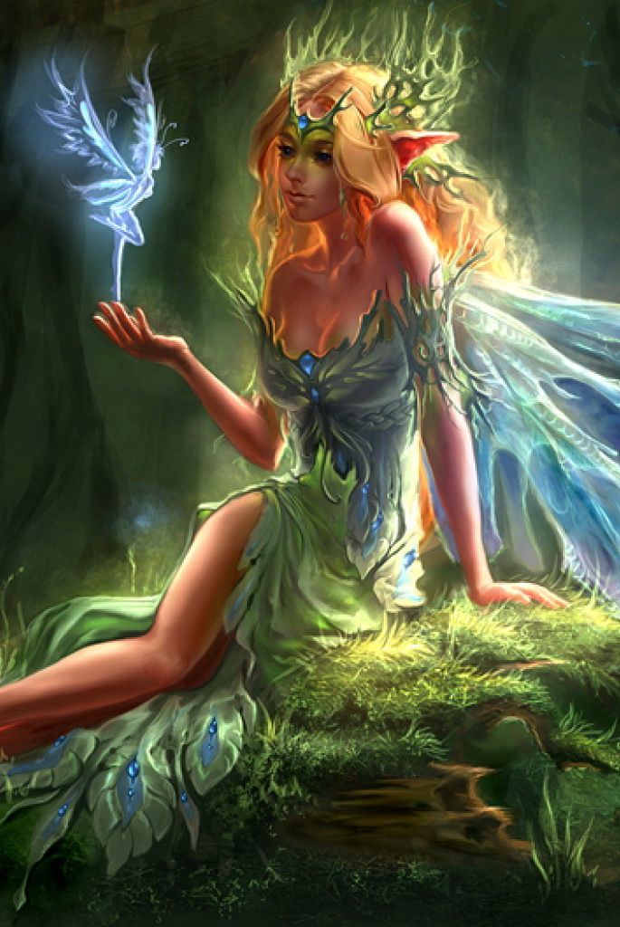 妖精の森の壁紙,cgアートワーク,架空の人物,神話,天使,図
