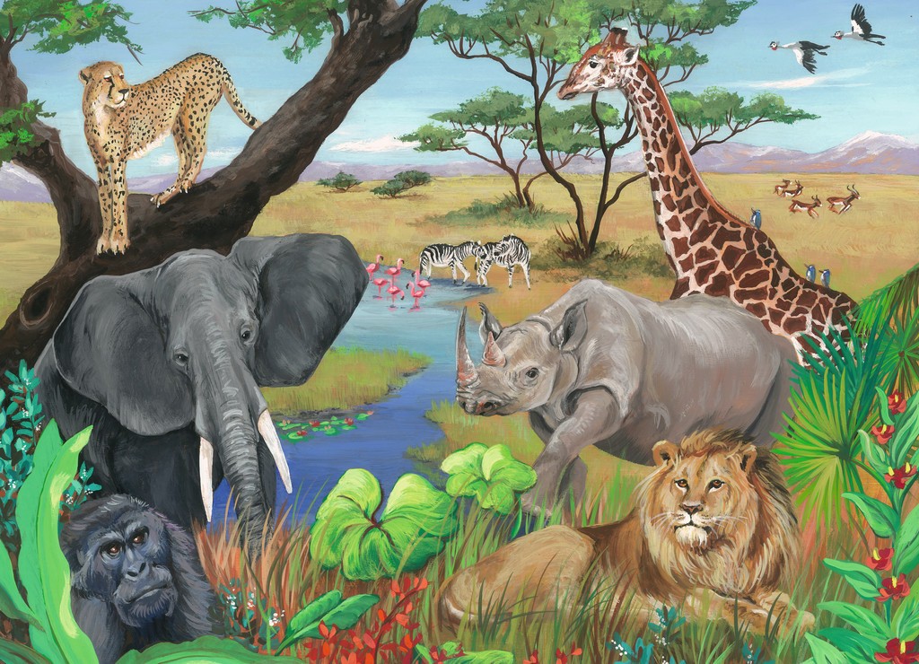 safari animal wallpaper,terrestrial animal,wildlife,jungle,natural environment,organism