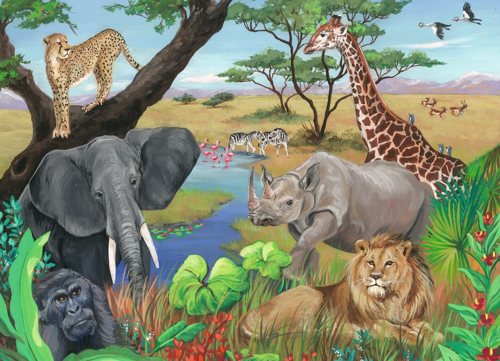 Safari - Animal Jigsaw Puzzle- WallpaperUse