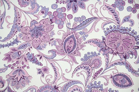 papier peint vintage violet,modèle,lilas,violet,motif,paisley
