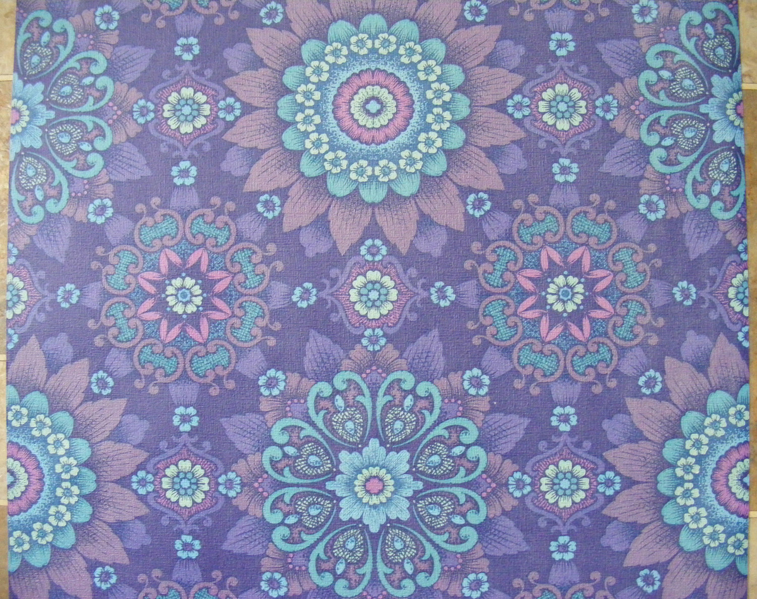 lila vintage tapete,muster,blau,türkis,aqua,textil 