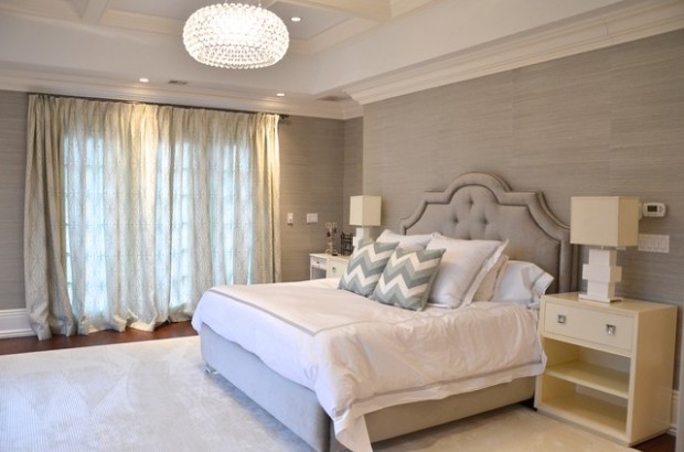회색 벽지 침실,침실,가구,침대,방,인테리어 디자인