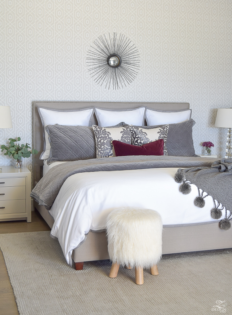 gray wallpaper bedroom,bed,furniture,bedroom,white,room