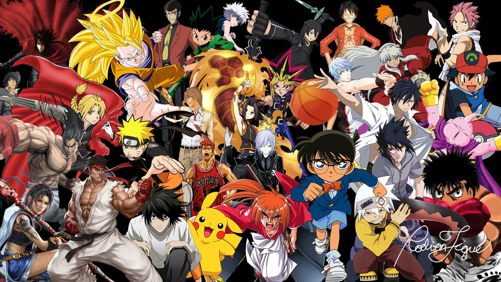 fond d'écran collage anime,anime,dessin animé,collage,dessin animé,ouvrages d'art