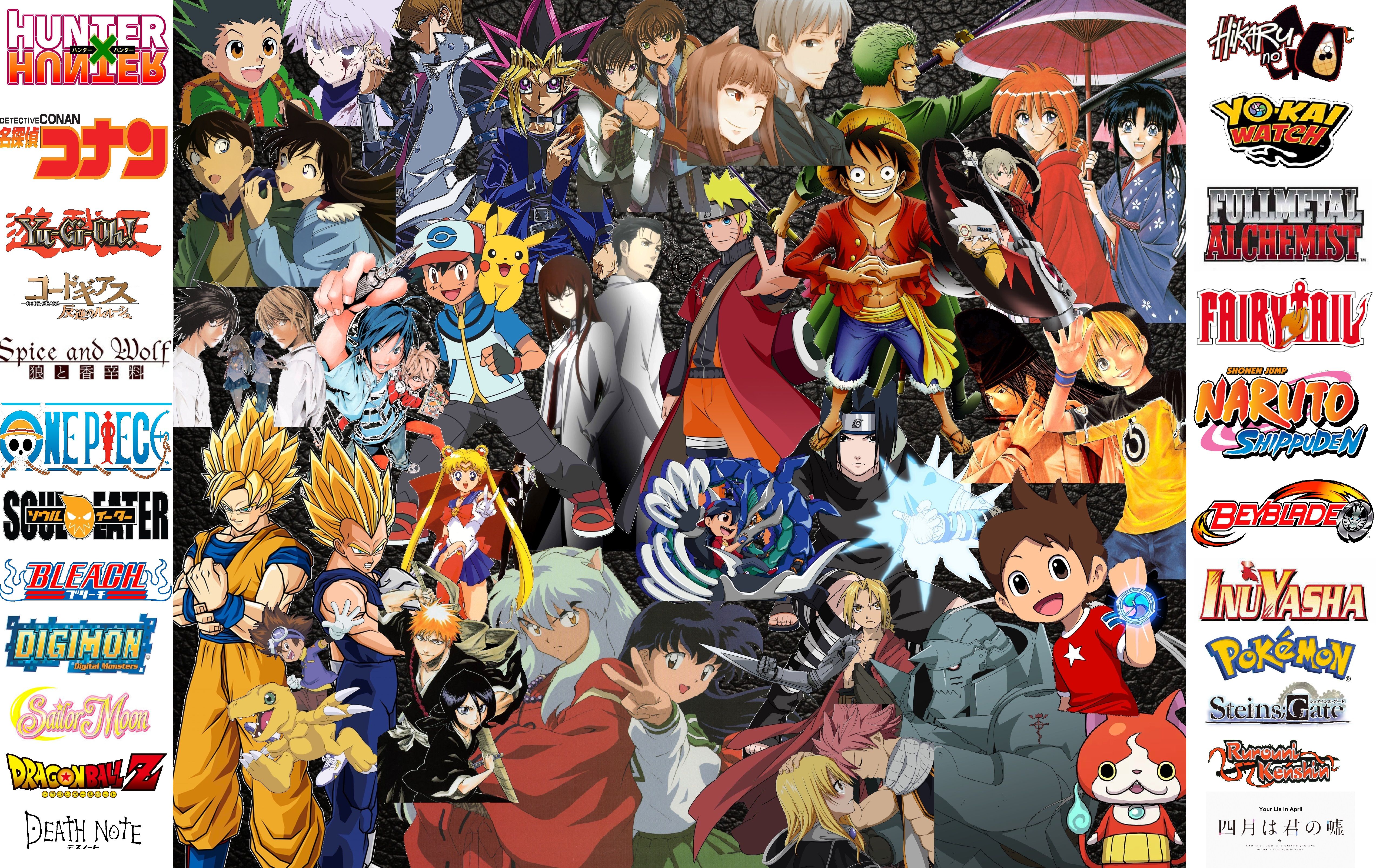anime collage wallpaper,dibujos animados,dibujos animados,anime,historietas,ficción