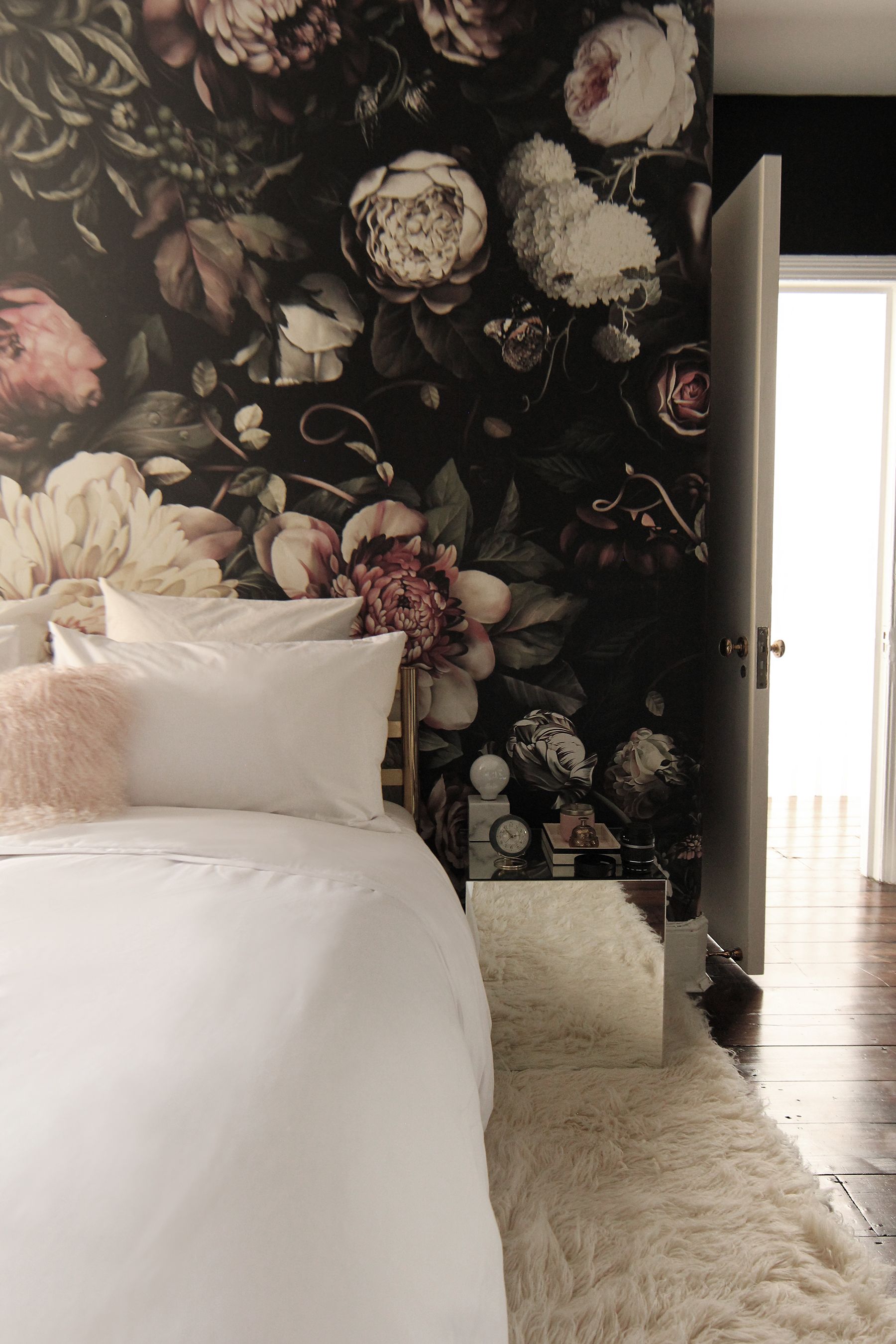 dark bedroom wallpaper,room,bedroom,wall,interior design,furniture