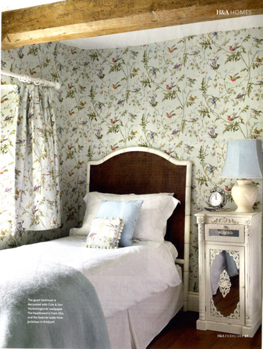 cole and son hummingbird wallpaper,bedroom,bed,room,furniture,interior design