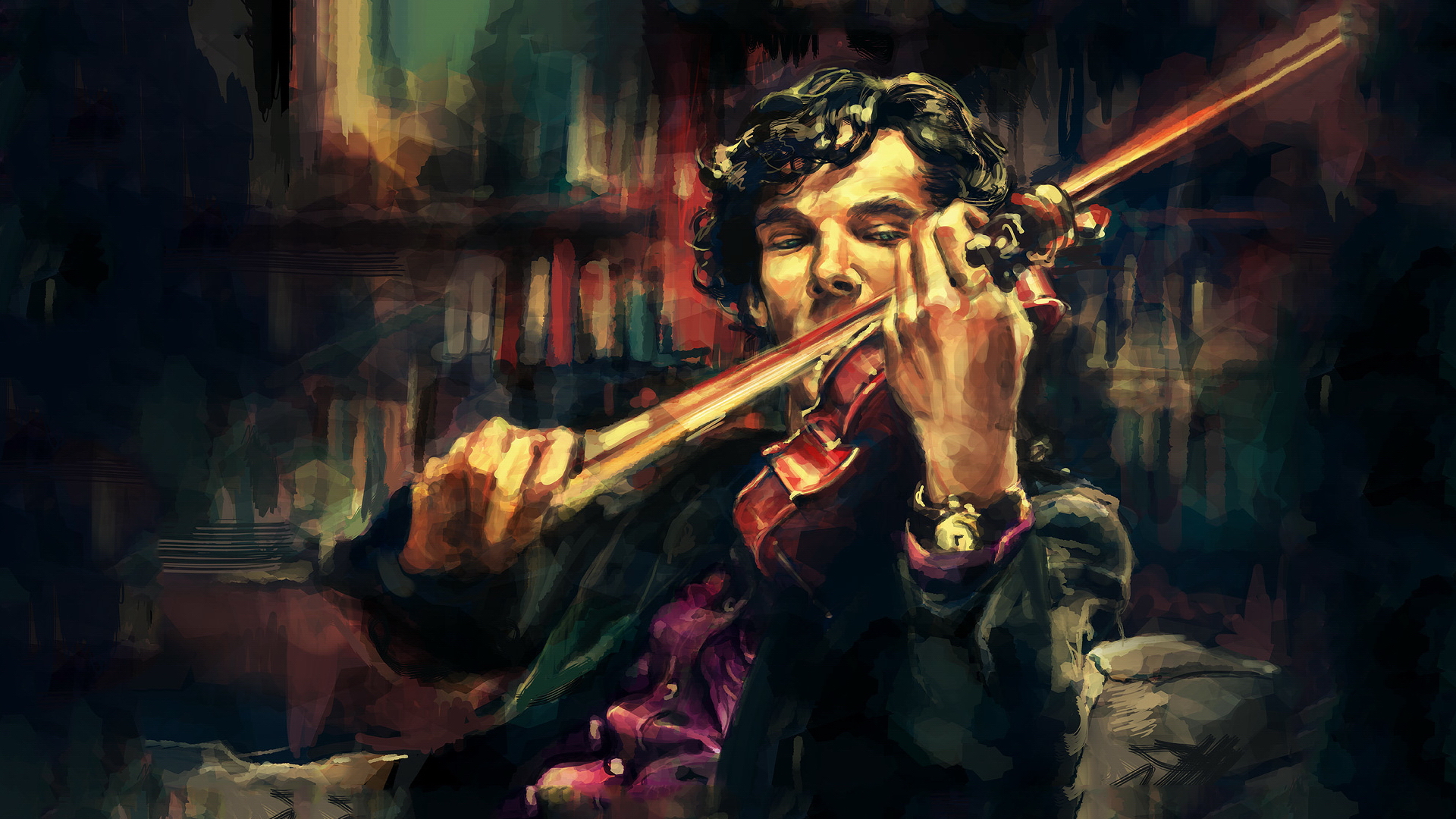 sherlock desktop wallpaper,violist,music,violinist,flautist,violin