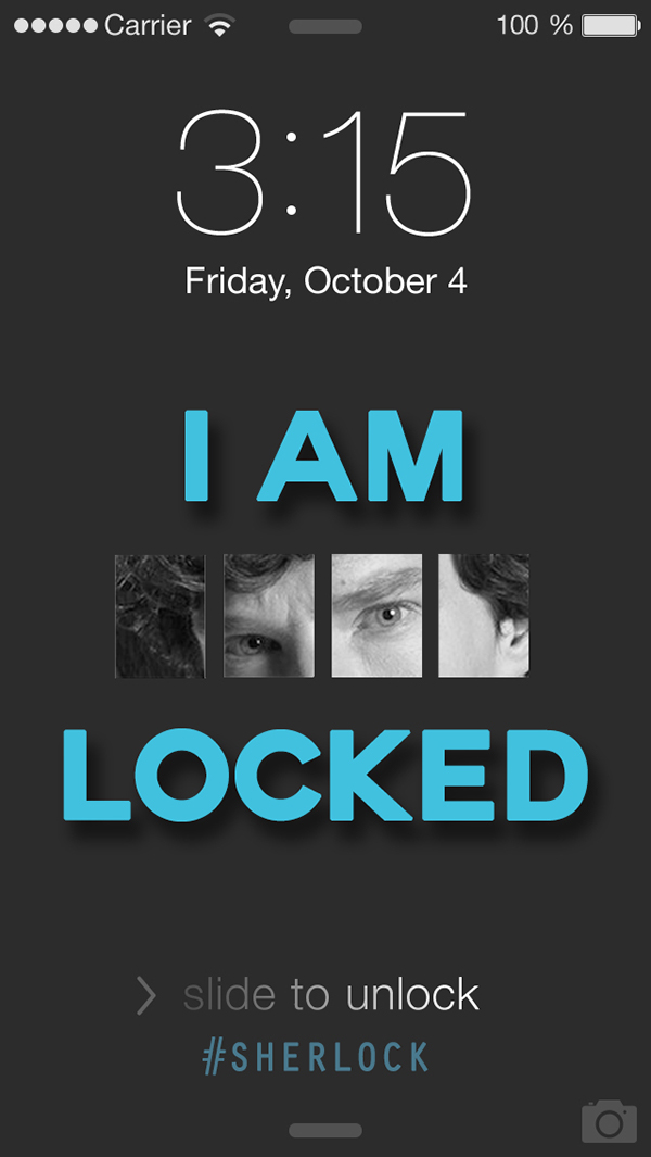 ich bin sherlocked wallpaper,schriftart,text,grafikdesign,grafik,werbung