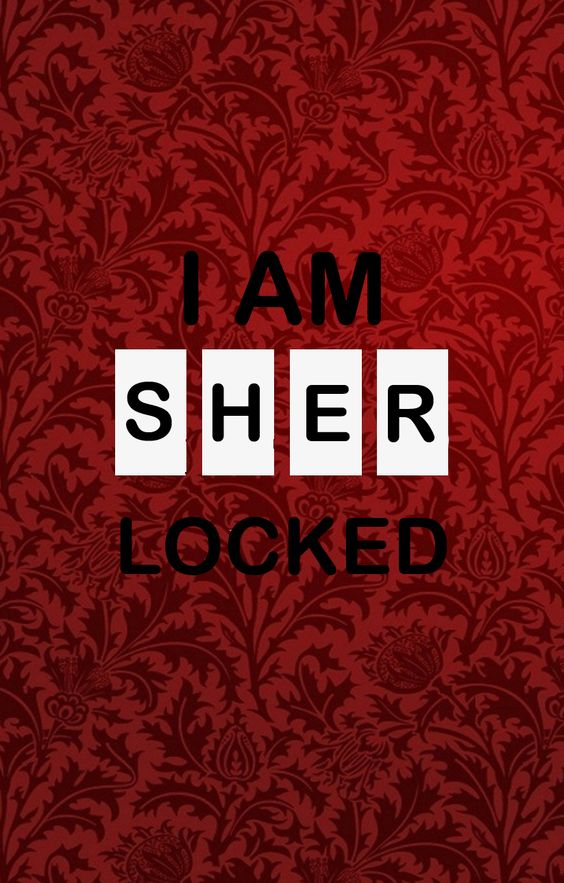 i am sherlocked wallpaper,font,red,text,book cover,pattern