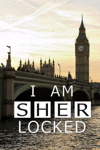 ich bin sherlocked wallpaper,himmel,stadt,die architektur,schriftart,poster