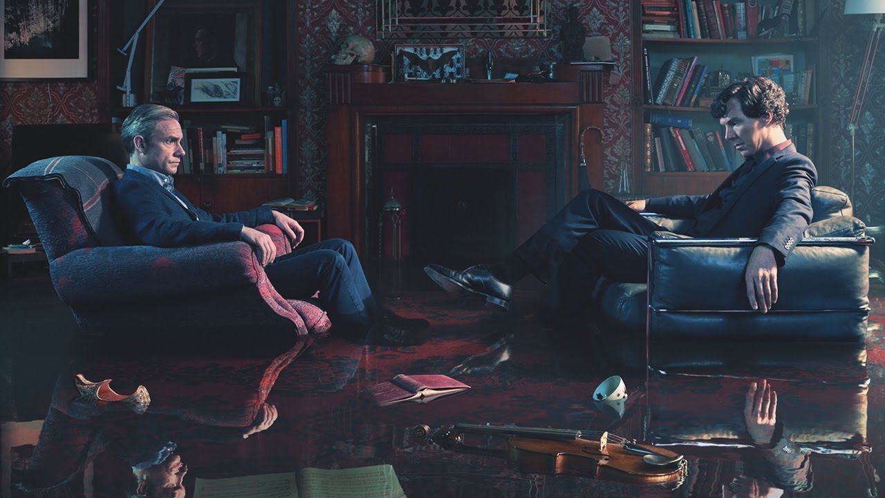 sherlock holmes wallpaper bbc,sitting,interaction,room,conversation,couch