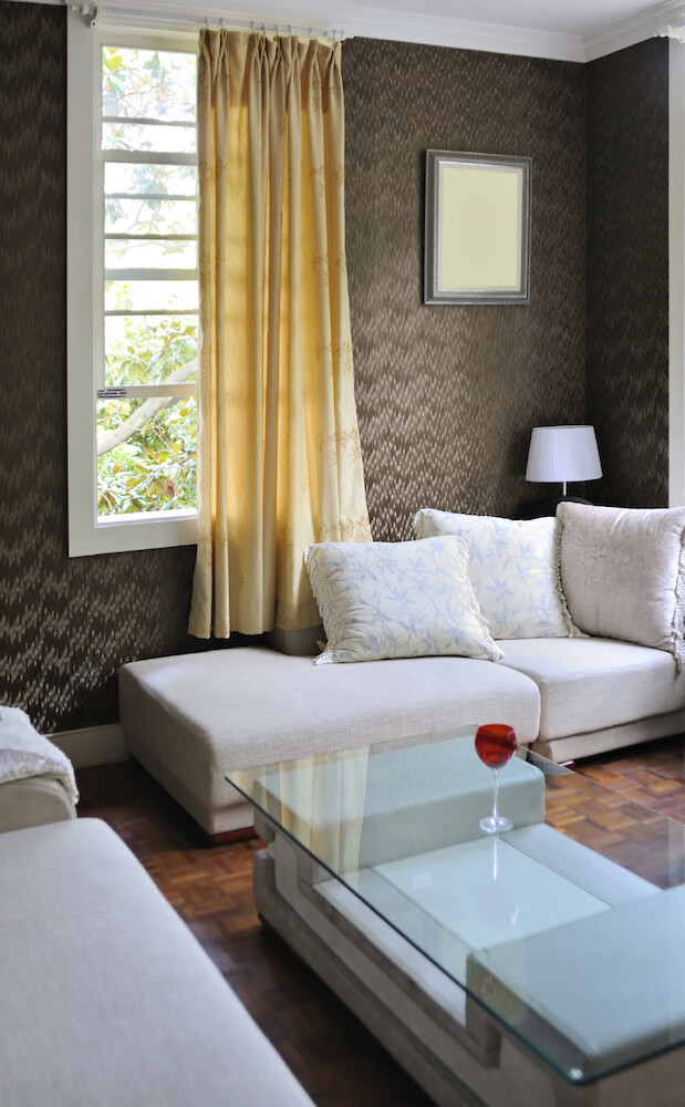 front room wallpaper,furniture,room,bedroom,interior design,curtain