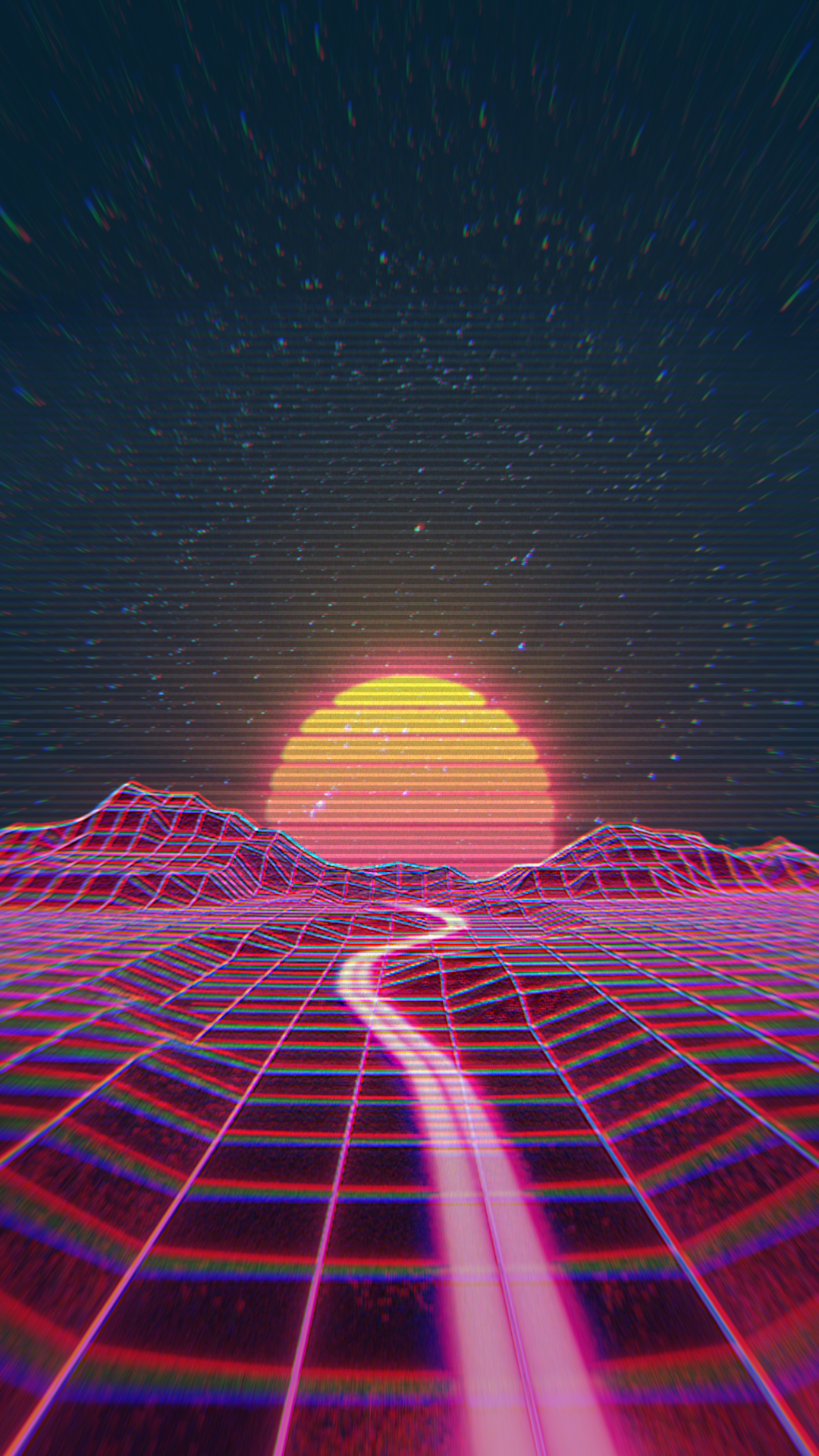 retro space wallpaper,himmel,licht,horizont,platz,atmosphäre