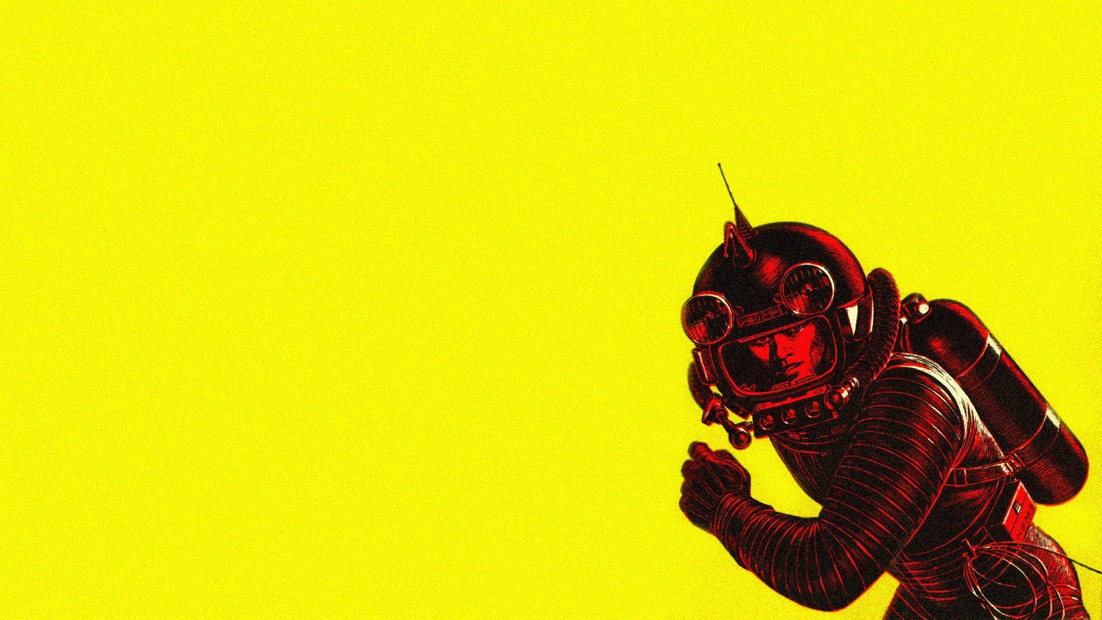 retro space wallpaper,rot,gelb,erfundener charakter,illustration,superheld