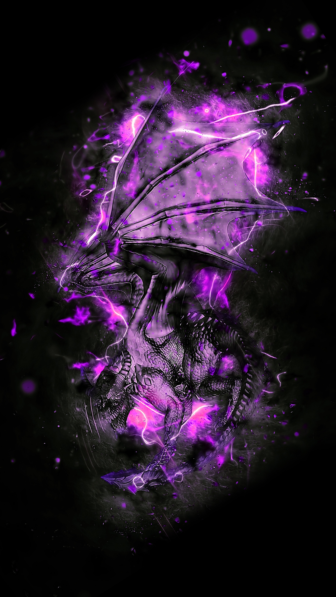 dragon phone wallpaper,violet,purple,fractal art,graphic design,water