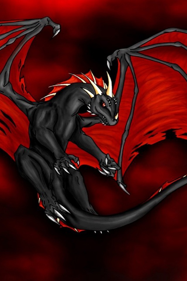 dragon phone wallpaper,dragon,fictional character,demon,batman,mythical creature