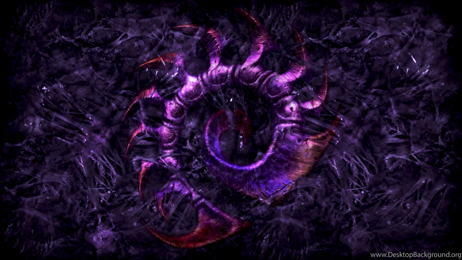zerg wallpaper,fractal art,purple,violet,art,darkness