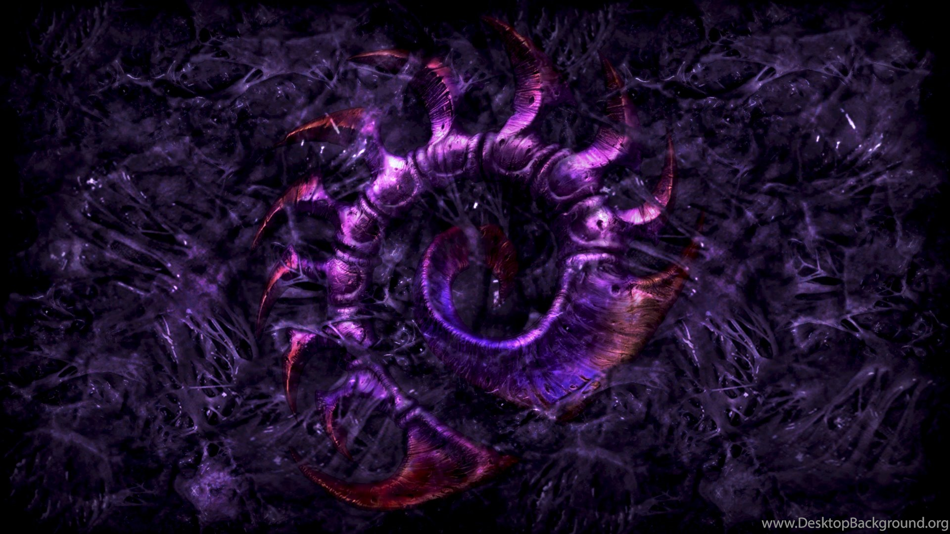 fond d'écran zerg,art fractal,violet,violet,art,ténèbres