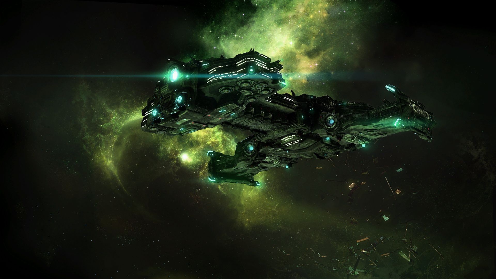 starcraft 2 fondo de pantalla 1920x1080,verde,oscuridad,espacio,cielo,atmósfera