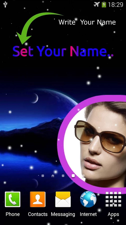 my name photo live wallpaper,violet,eyewear,purple,sky,photography