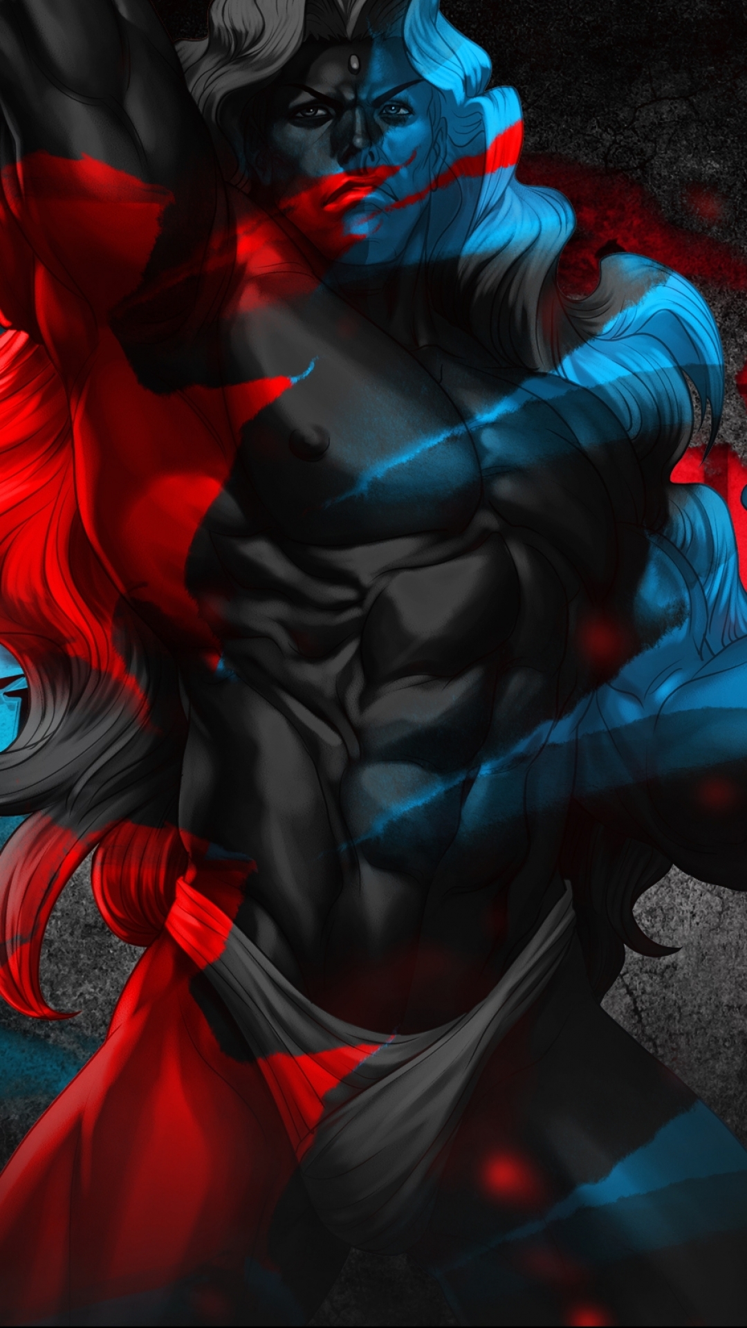 luchador callejero fondo de pantalla para iphone,azul,rojo,cg artwork,personaje de ficción,diseño gráfico