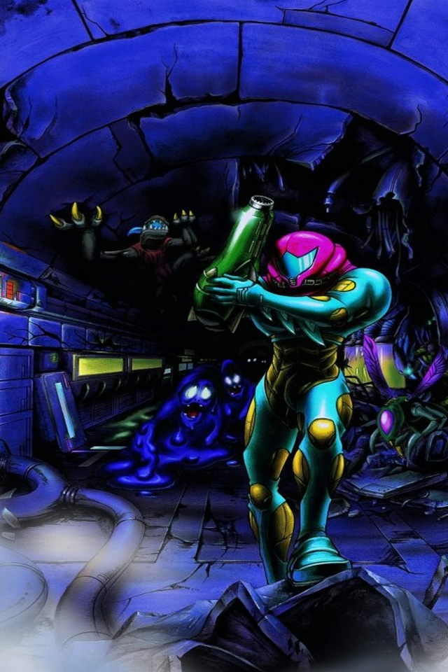 sfondo di metroid per iphone,personaggio fittizio,cg artwork,illustrazione,arte,finzione