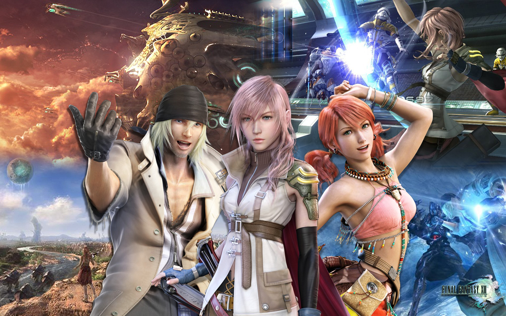 fond d'écran final fantasy xiii,jeu d'aventure d'action,jeu pc,jeux,oeuvre de cg,logiciel de jeu vidéo