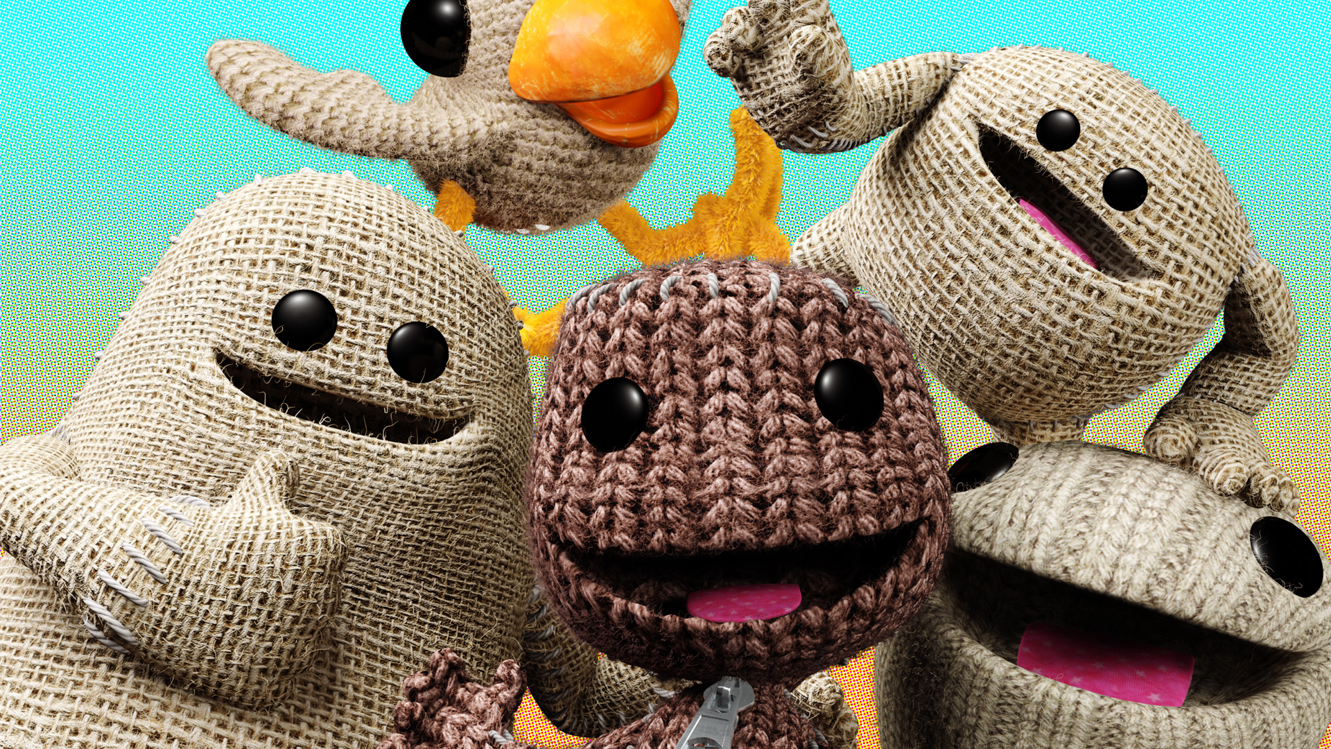 little big planet wallpaper,crochet,stuffed toy,toy,design,organism