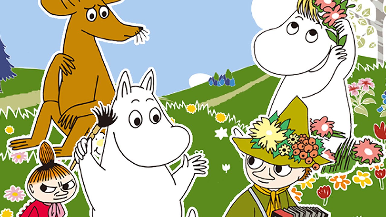 fond d'écran moomin hd,dessin animé,dessin animé,illustration,clipart,giraffidae