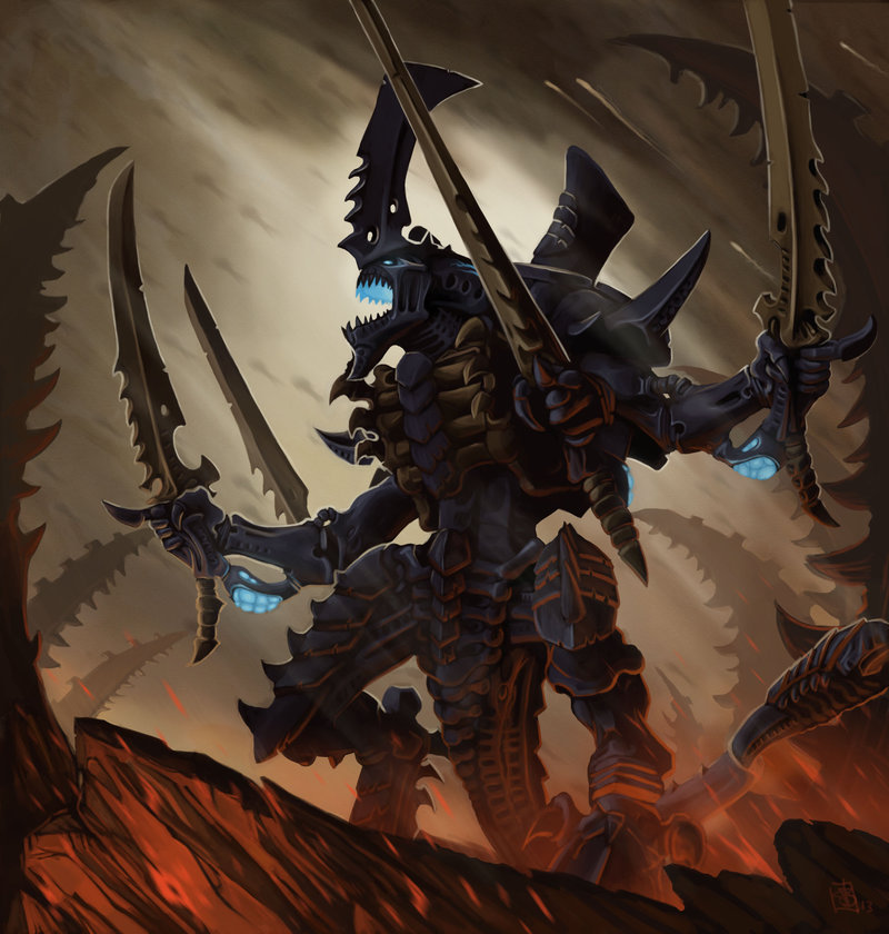 tyranid wallpaper,dragon,cg artwork,fictional character,demon,mythical creature