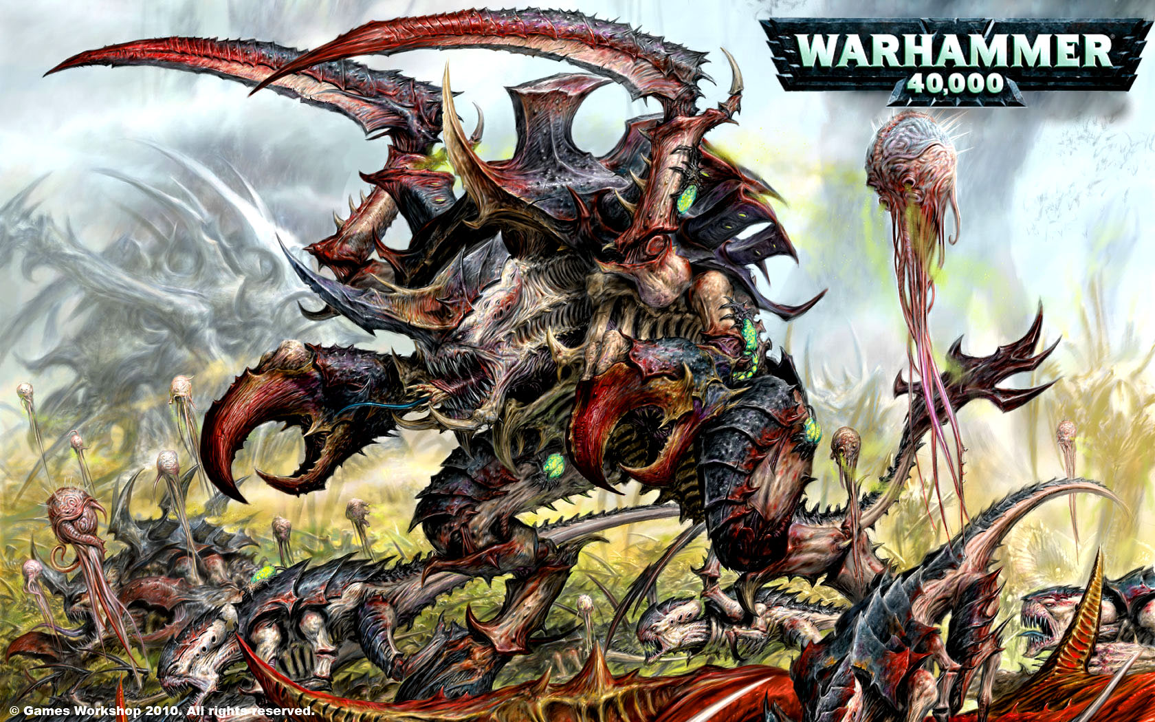 tyranid wallpaper,fictional character,demon,cg artwork,warlord,mythical creature