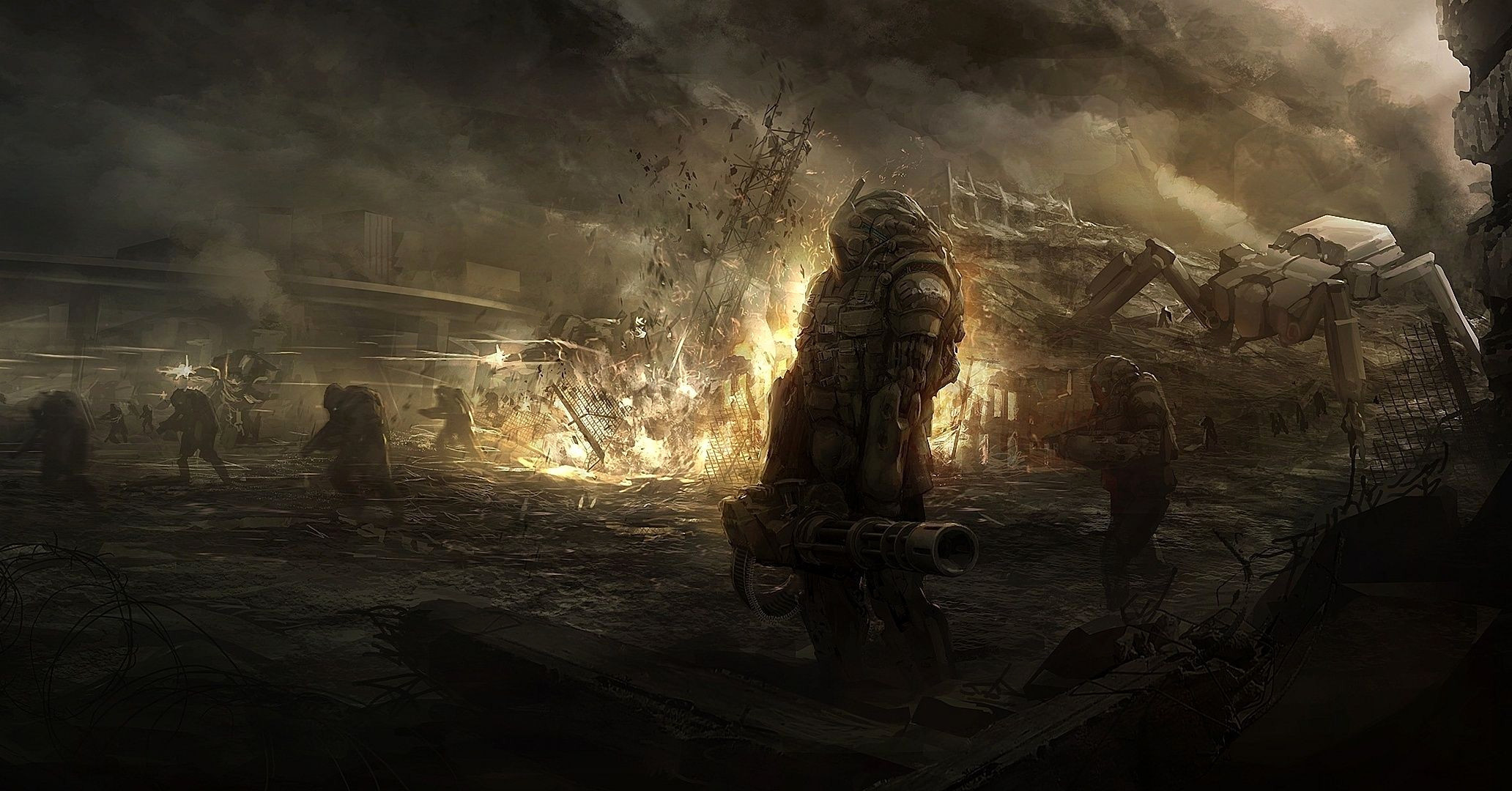 dystopia wallpaper,action adventure game,strategy video game,pc game,darkness,cg artwork
