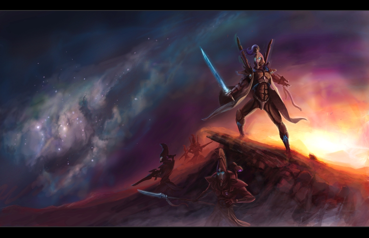 dark eldar wallpaper,cg artwork,sky,demon,mythology,geological phenomenon