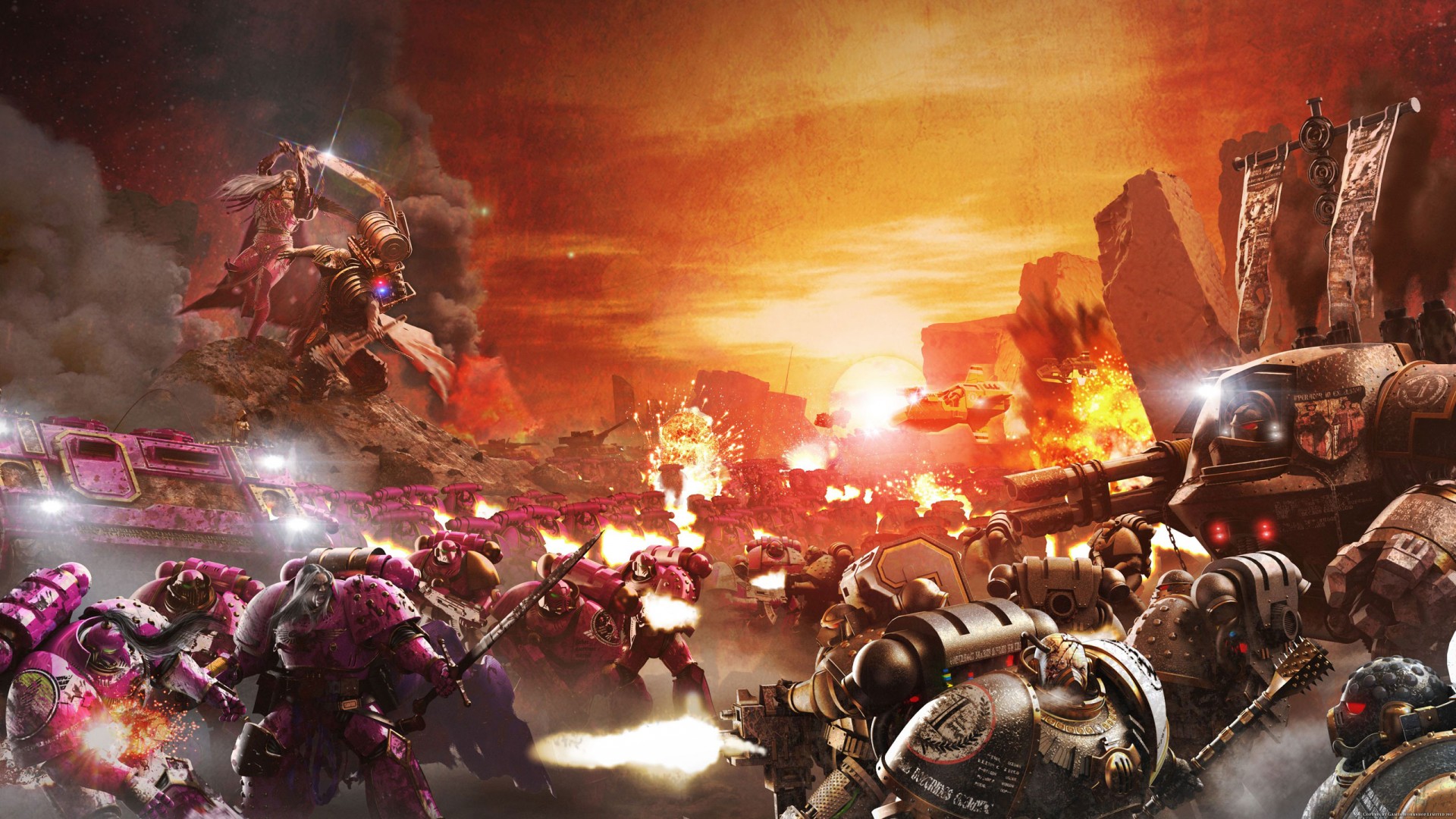 horus heresy wallpaper,action adventure game,strategy video game,pc game,battle,cg artwork