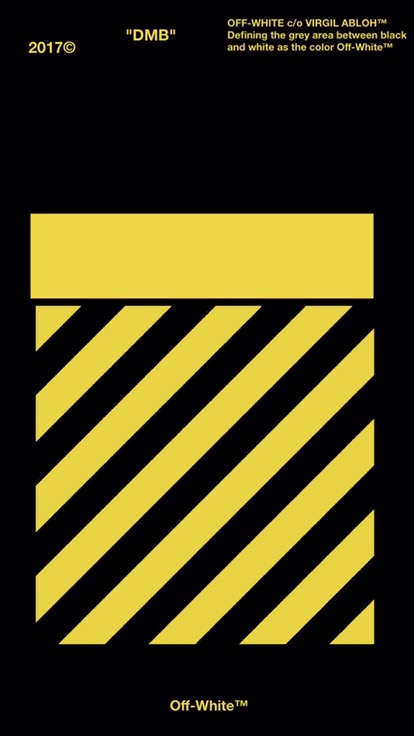 off white brand wallpaper,yellow,black,line,text,font