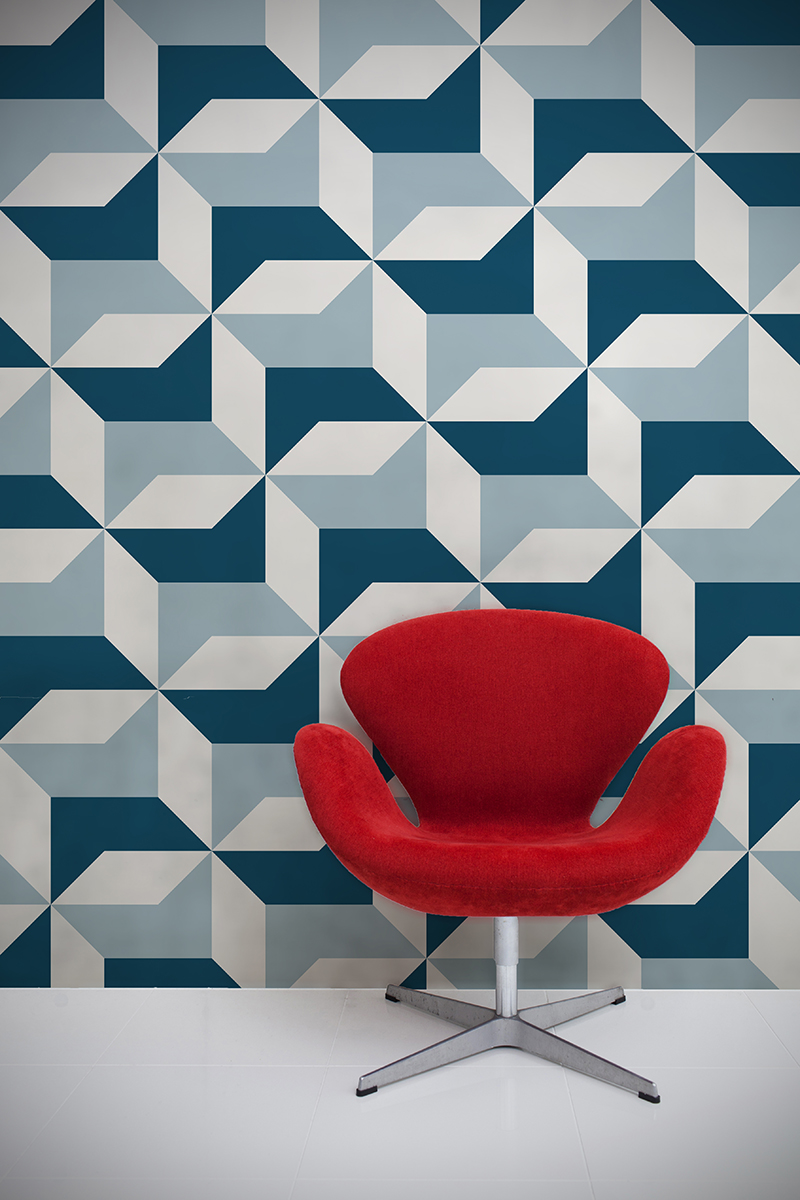 scandinavian inspired wallpaper,wall,wallpaper,red,furniture,chair