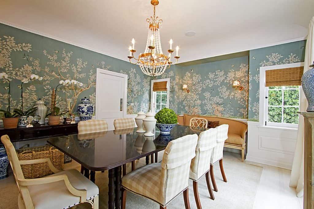 wallpaper designs for dining room,room,dining room,property,interior design,furniture