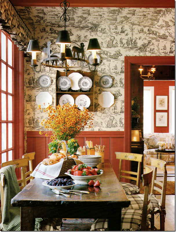 country cottage style wallpaper,room,interior design,furniture,dining room,wall