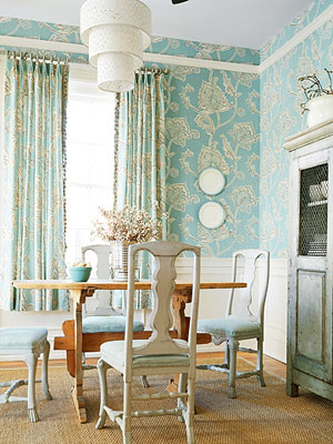 country cottage style wallpaper,room,furniture,interior design,dining room,property