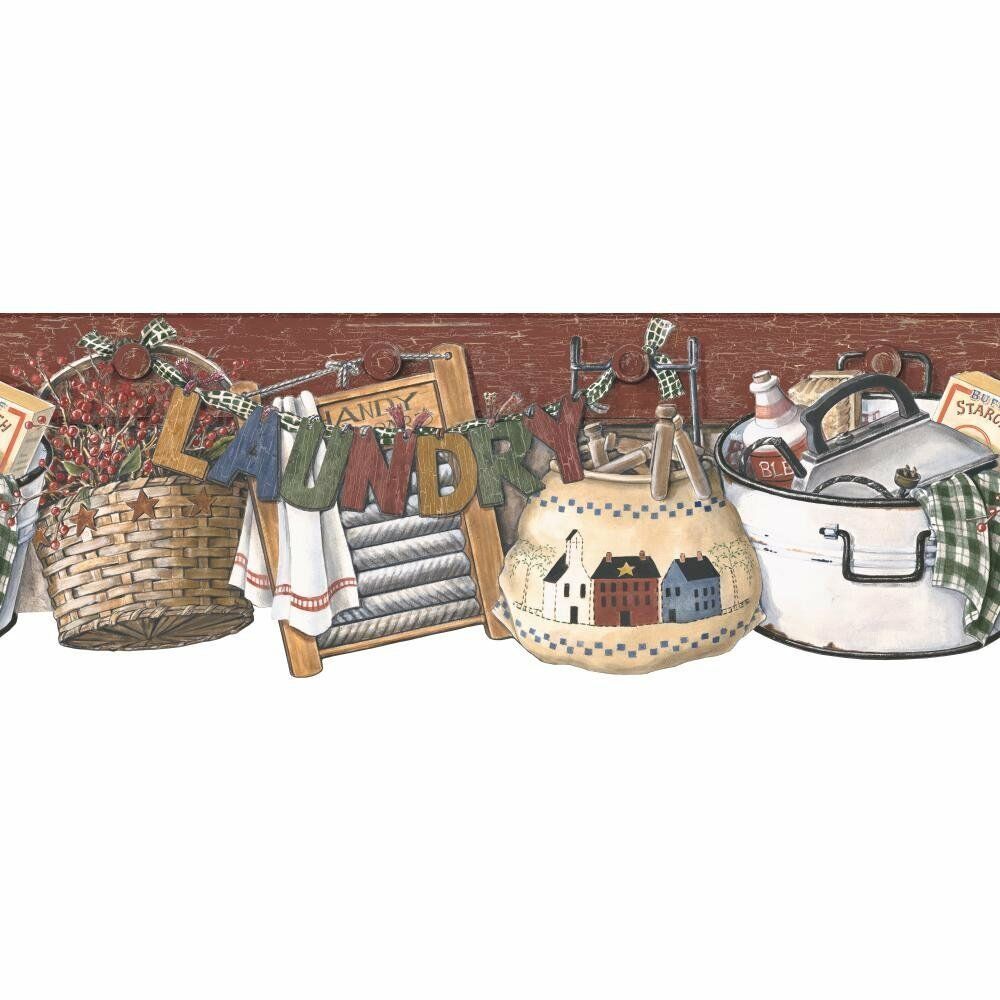 primitive wallpaper border,storage basket,beige,basket,ceramic