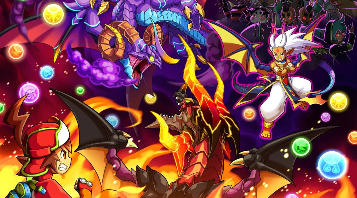 puzzle and dragons wallpaper,games,graphic design,fictional character,cg artwork,art