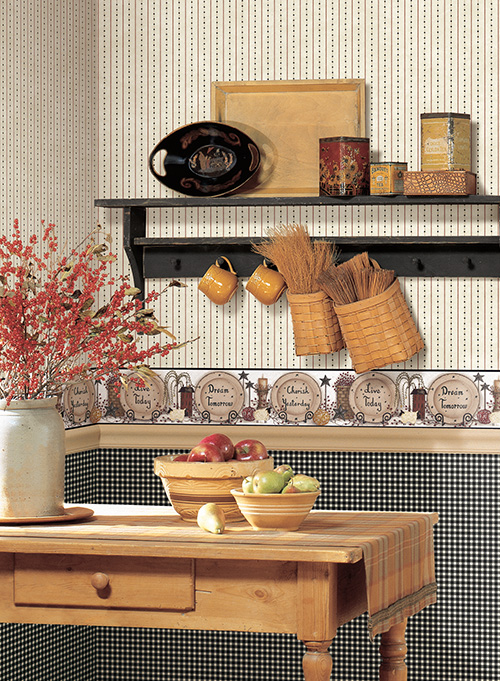 country kitchen wallpaper border,shelf,room,furniture,interior design,wall