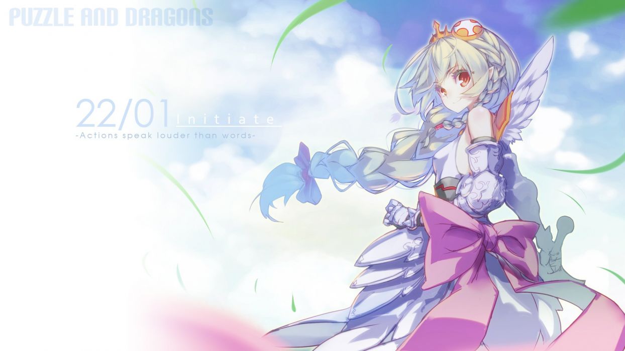 puzzle and dragons wallpaper,anime,cartoon,cg artwork,lilac,fictional character
