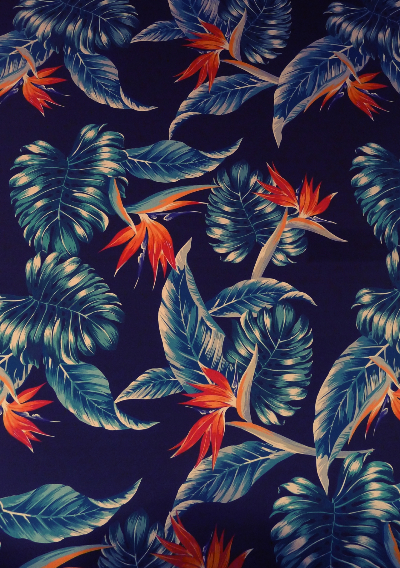 papel pintado estampado tropical,modelo,hoja,pájaro,planta,diseño
