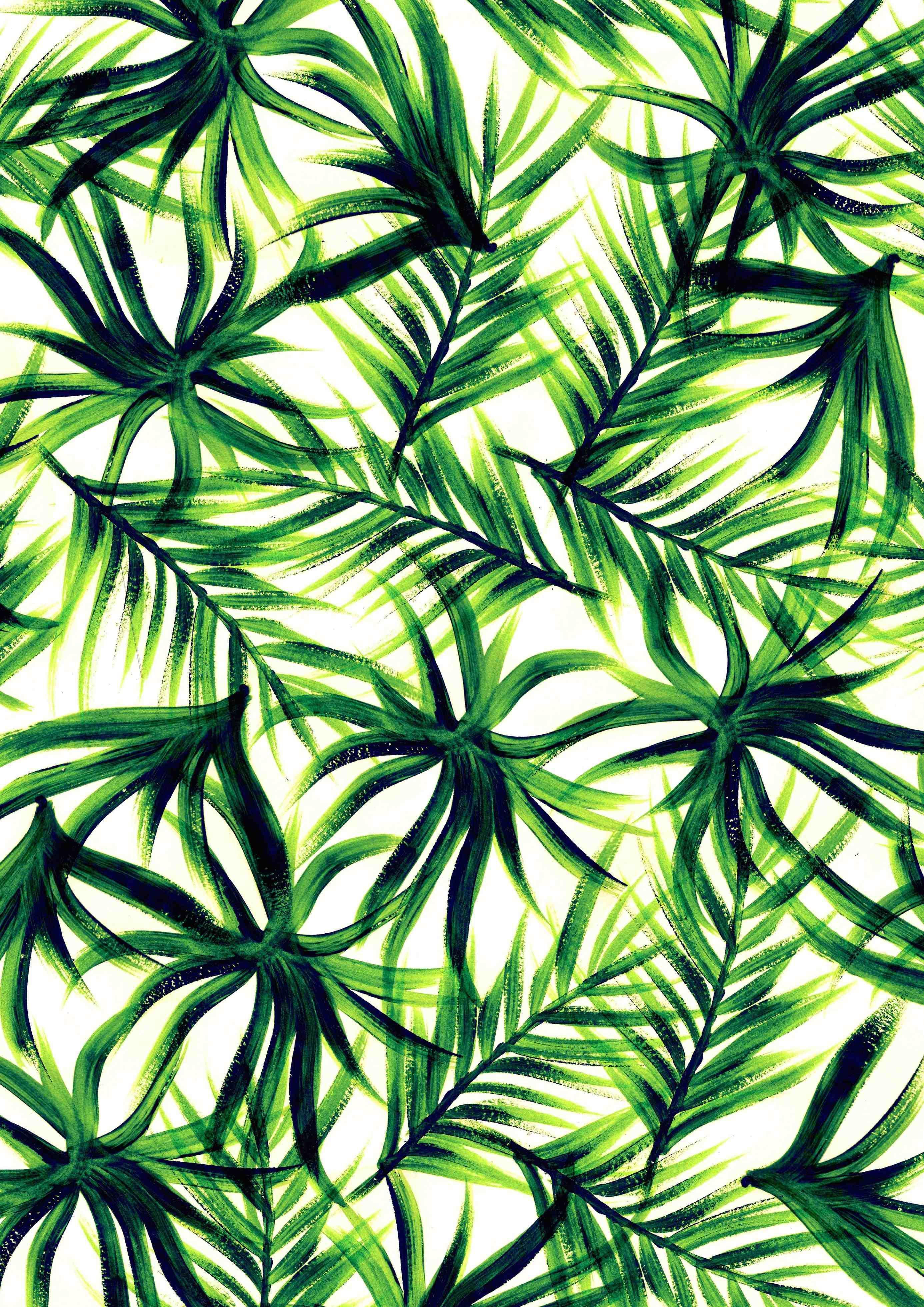 トロピカルプリント壁紙,葉,緑,パターン,工場,設計
